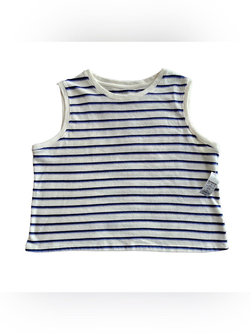 Sonoma Women’s XL Terry Cloth Striped Sleeveless Tank